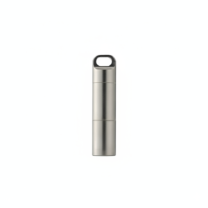 double compartment mini titanium pill container